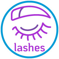 A simple graphic shows a stylized purple eye with long lashes and a bold eyelid, encircled by a blue ring. Below the eye, lashes appears in lowercase purple letters. The modern, minimal design subtly nods to Aerovex Systems' clean aesthetic. Read more at Aerovex Systems (aerovexsystems.com)
