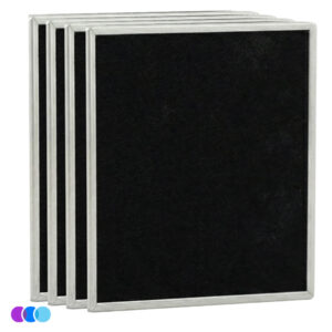 A set of four Aerovex Dust Plus Activated Carbon after-filter refills for the Dust Plus dual filter vent system. Read more at Aerovex Systems (aerovexsystems.com)