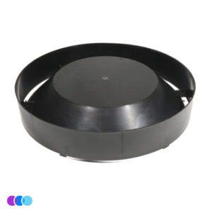 A black cylindrical funnel device for Aerovex The One That Works™ used to replace activated charcoal around the perimeter of the device. Read more at Aerovex Systems (aerovexsystems.com)